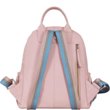 'ISABELLA' Baby Pink Lightweight Luxurious Baby Changing/Diaper Leather Backpack