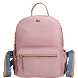 'ISABELLA' Baby Pink Lightweight Luxurious Baby Changing/Diaper Leather Backpack