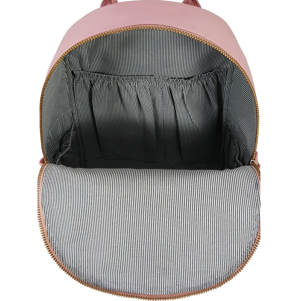 'ISABELLA' Baby Pink Lightweight Luxurious Baby Changing/Diaper Leather Backpack