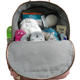 'ISABELLA' Baby Pink Lightweight Luxurious Baby Changing/Diaper Leather Backpack
