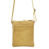 'JANET' Mustard Real Leather Crossbody Sling Bag