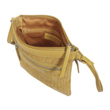 'JANET' Mustard Real Leather Crossbody Sling Bag