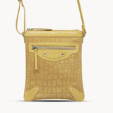 'JANET' Mustard Real Leather Crossbody Sling Bag