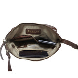 'JEAN' Brown Vegetable Tanned Real Leather Crossbody Bag