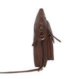 'JEAN' Brown Vegetable Tanned Real Leather Crossbody Bag