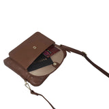 'JEAN' Brown Vegetable Tanned Real Leather Crossbody Bag