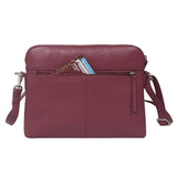 'JEAN' Carmine Pink Real Soft Pebble Grain Leather Crossbody Bag
