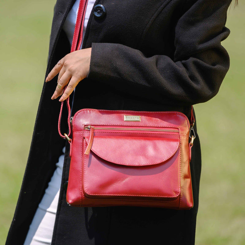 'JEAN' Chilli Pepper Vegetable Tanned Real Leather Crossbody Bag