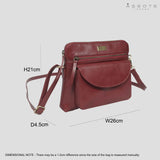 'JEAN' Chilli Pepper Vegetable Tanned Real Leather Crossbody Bag