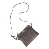 'JEAN' Grey Distressed Real Leather Crossbody Bag