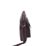 'JEAN' Plum Vegetable Tanned Real Leather Crossbody Bag