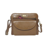 'JEAN' Tan Vegetable Tanned Real Leather Crossbody Bag