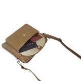 'JEAN' Tan Vegetable Tanned Real Leather Crossbody Bag