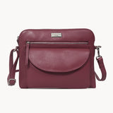 'JEAN' Carmine Pink Real Soft Pebble Grain Leather Crossbody Bag