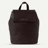 'JERMYN' Classic Burgundy Full Grain Leather Flap-over Backpack