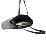 'Klara' Black Animal Snake Print Real Leather Designer Tote Bag