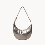 'LAYLA' Rose Gold Metallic Real Leather Shoulder Hobo Bag