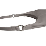 'LUNA' Ice Grey Pleated Real Leather Shoulder Hobo Bag