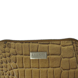 'MANDY' Ochre Croc Real Leather Designer Crossbody Bag