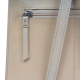 'Margaret' Nude Smooth Leather Flap Over Backpack