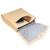 'Margaret' Nude Smooth Leather Flap Over Backpack