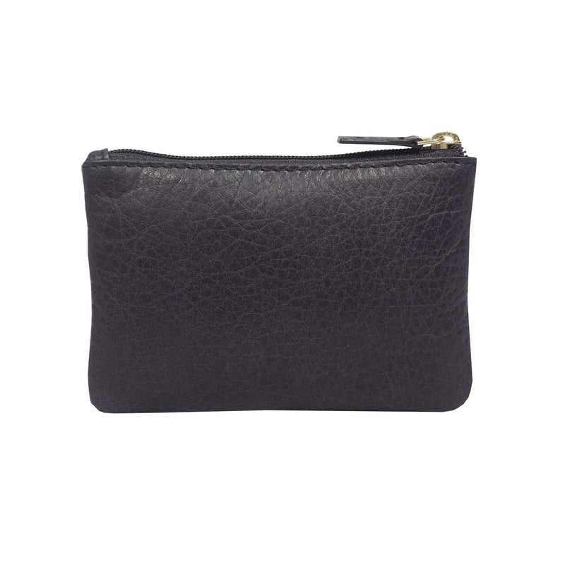 'MARY' Navy Soft Small Leather Coin Purse