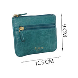 'MARY' Ocean Blue Soft Small Leather Coin Purse