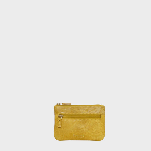 'MARY' Yellow Soft Small Leather Coin Purse