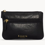 'MARY' Black Soft Small Leather Coin Purse