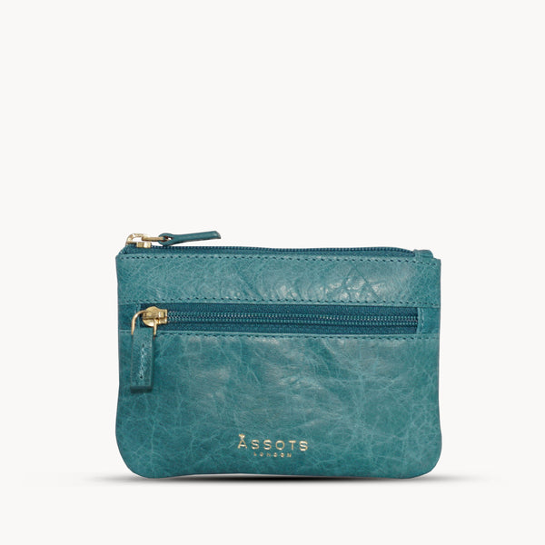 'MARY' Ocean Blue Soft Small Leather Coin Purse