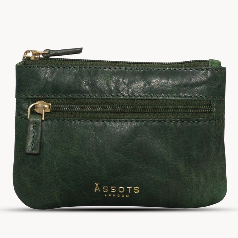 'MARY' Tree Top Green Soft Small Leather Coin Purse