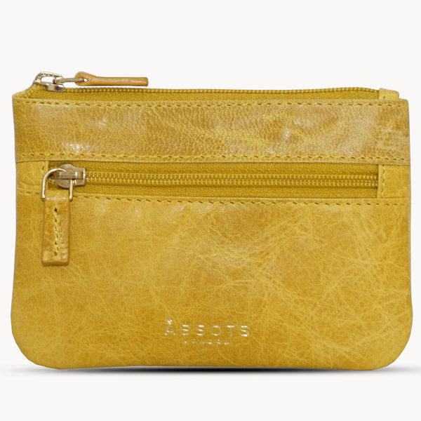 'MARY' Yellow Soft Small Leather Coin Purse