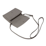 'MATILDA' Ice Grey Croc Designer Leather Organiser Flap Over Crossbody Bag