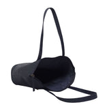 'MELANIE' Navy Croc Real Leather Unlined Bucket Bag