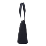 'MELANIE' Navy Croc Real Leather Unlined Bucket Bag