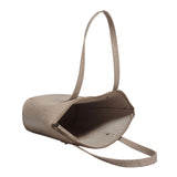 'MELANIE' Nude Croc Real Leather Unlined Bucket Bag