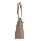 'MELANIE' Nude Croc Real Leather Unlined Bucket Bag