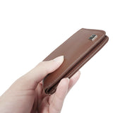 'MIKE' Brown Full Grain Real Leather Compact Design Bifold Wallet