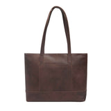 'MILLIE' Brown Oily Chestnut Real Leather Designer Tote Work Bag