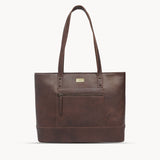 'MILLIE' Brown Oily Chestnut Real Leather Designer Tote Work Bag
