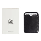 Black VT Real Leather Mobile Card Case Safe Wallet