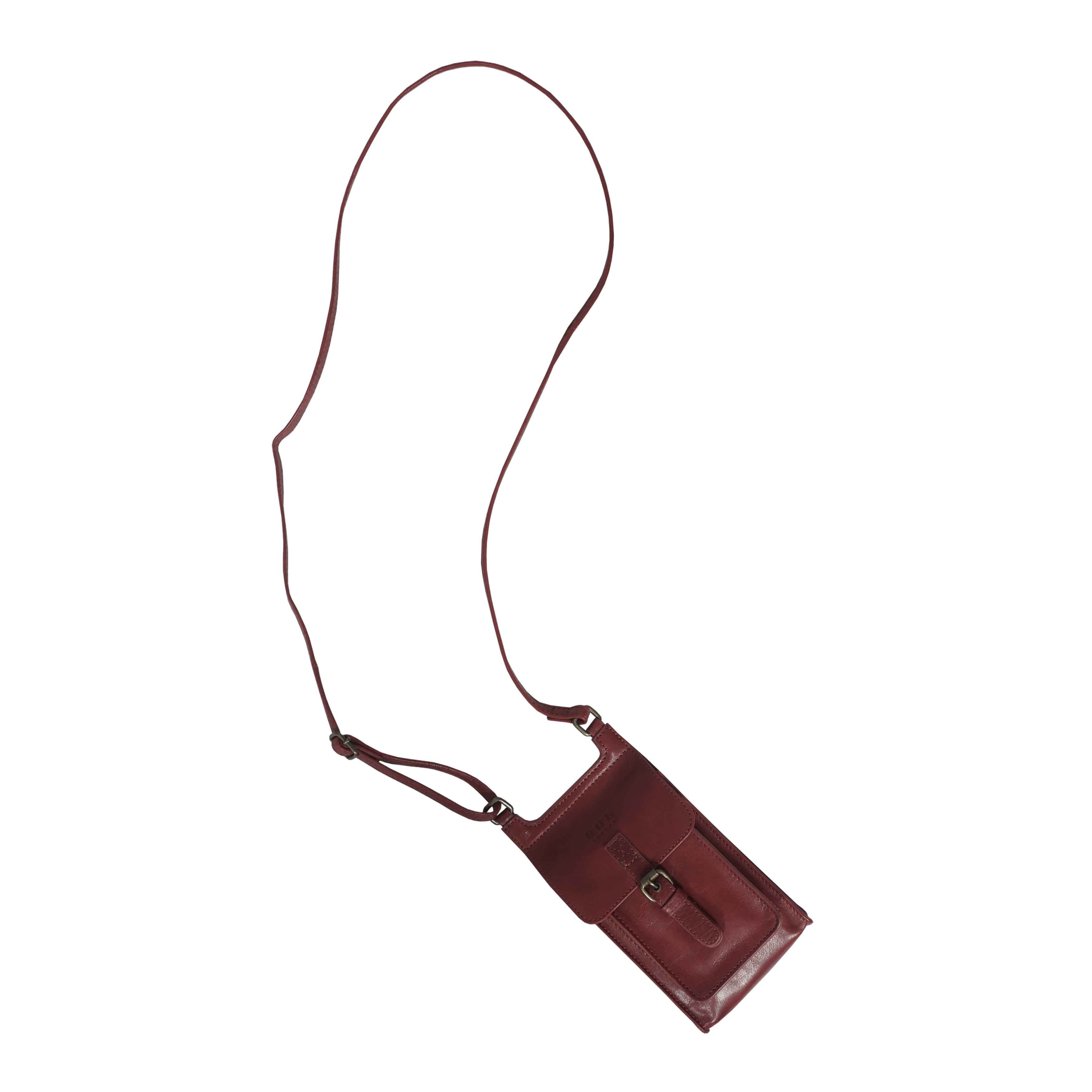'MYLA' Chilli Pepper Real Leather Mobile Phone Crossbody Bag