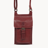 'MYLA' Chilli Pepper Real Leather Mobile Phone Crossbody Bag