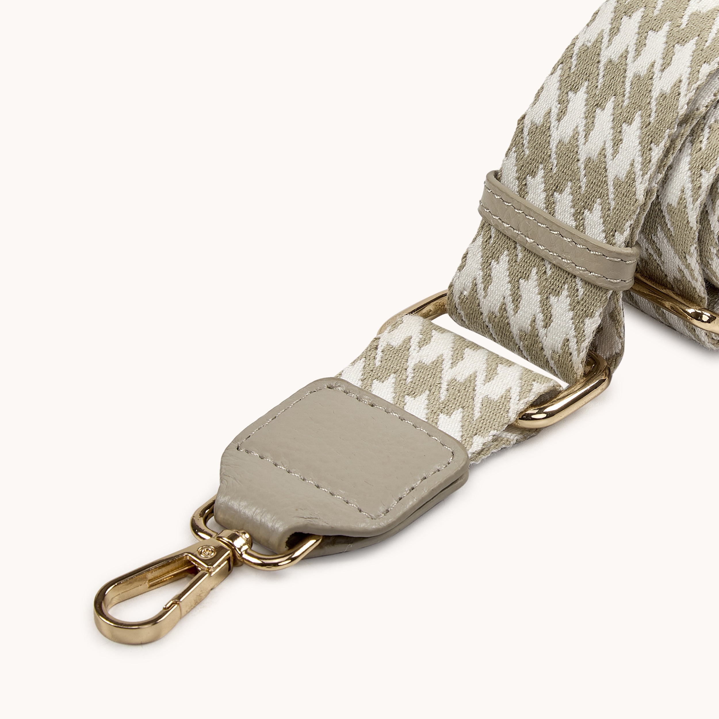 'HOUNDSTOOTH' Fog Grey Crossbody Strap