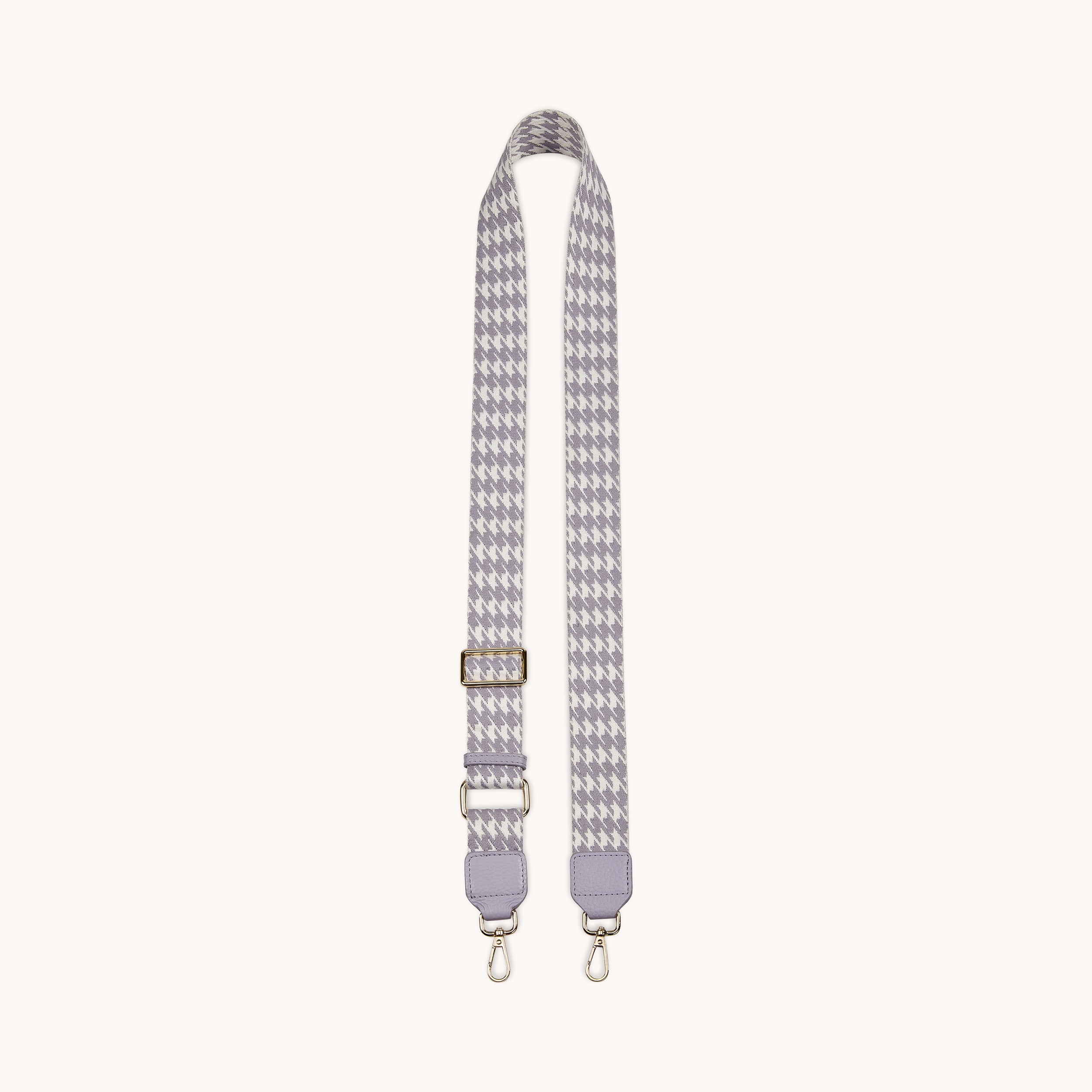 'HOUNDSTOOTH' Lilac Crossbody Strap