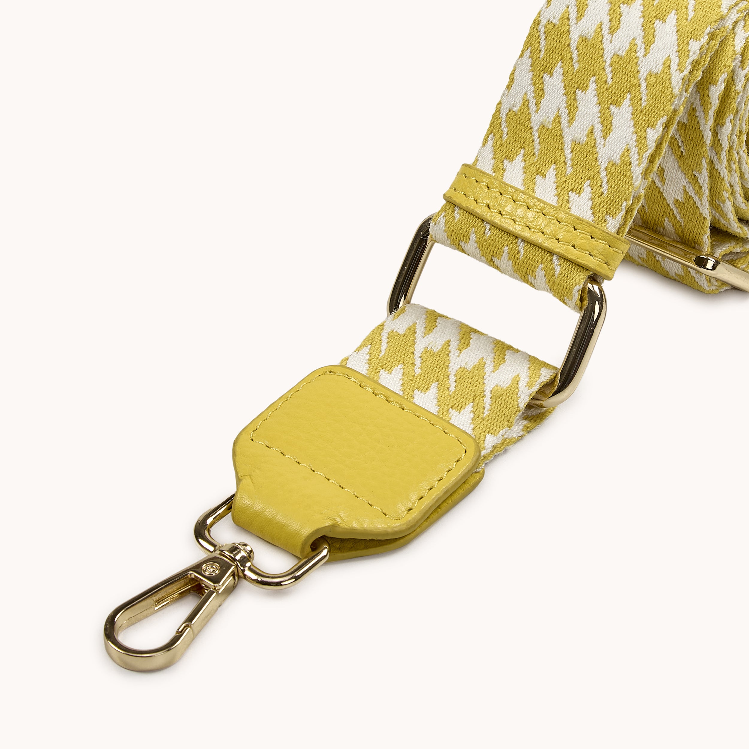 'HOUNDSTOOTH' Sunflower Yellow Crossbody Strap