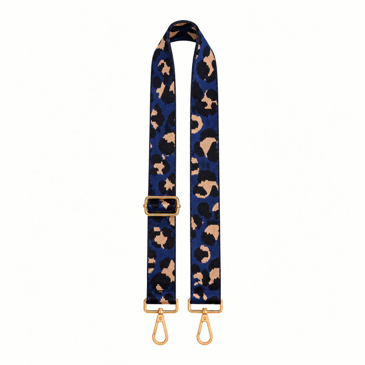 Navy Leopard Bag Strap