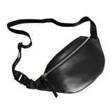 'Noah' Black Leather Bum Belt Bag