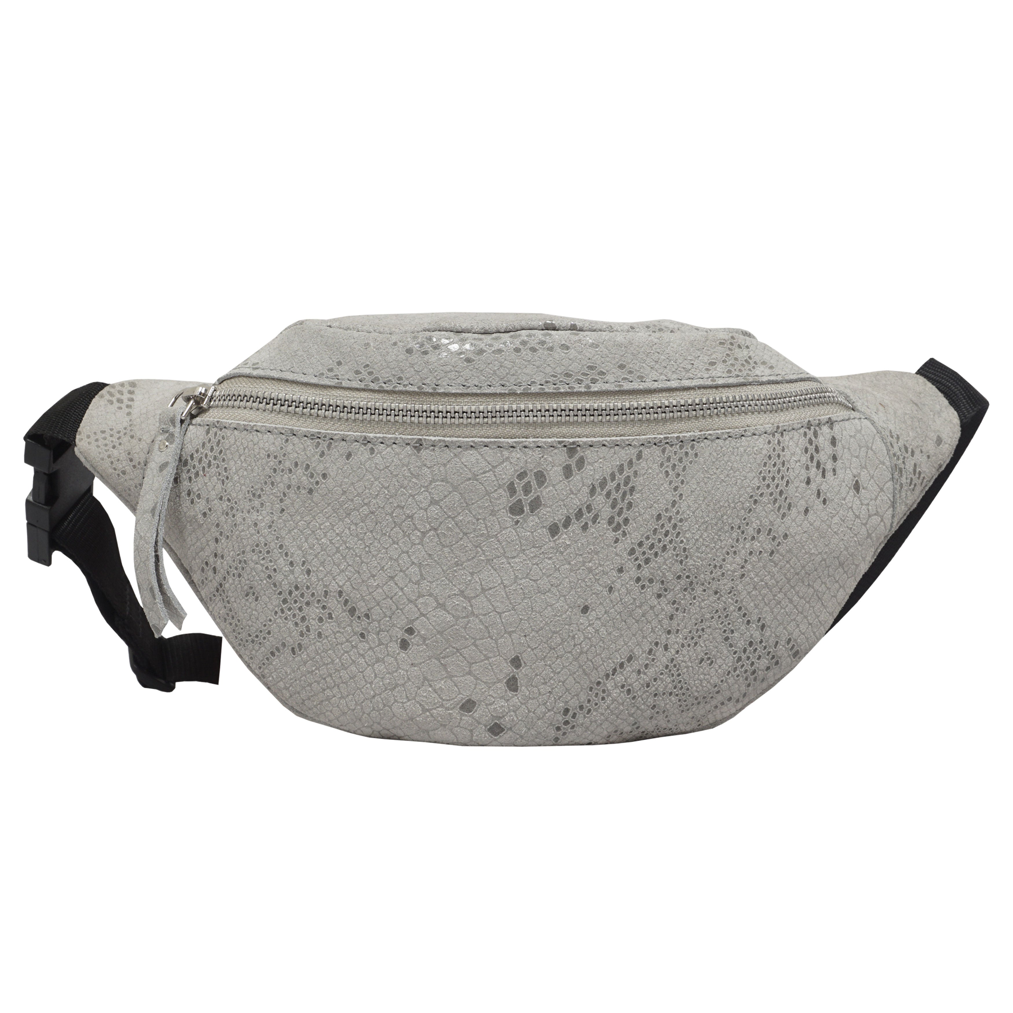 'NOAH' Grey Python Snake Leather Bum Belt Bag