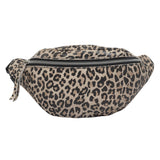 'NOAH' Brown Leopard Animal Print Leather Bum Belt Bag